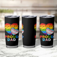 Funny Proud Dad LGBTQ Tumbler Cup LGBT Transgender Flag Heart Fathers Day