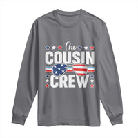 Funny The Cousin Crew 4th Of July Long Sleeve Shirt Patriotic American Family Matching - Wonder Print Shop