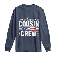 Funny The Cousin Crew 4th Of July Long Sleeve Shirt Patriotic American Family Matching - Wonder Print Shop