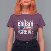 Funny The Cousin Crew 4th Of July T Shirt For Women Patriotic American Family Matching - Wonder Print Shop