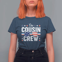 Funny The Cousin Crew 4th Of July T Shirt For Women Patriotic American Family Matching - Wonder Print Shop