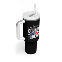 Funny The Cousin Crew 4th Of July Tumbler With Handle Patriotic American Family Matching - Wonder Print Shop