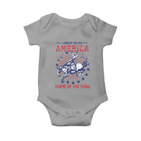 Funny 4th of July Western Cowboy Baby Onesie America Land Of The Yee Home Of The Haw - Wonder Print Shop