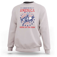 Funny 4th of July Western Cowboy Sweatshirt America Land Of The Yee Home Of The Haw - Wonder Print Shop