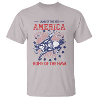 Funny 4th of July Western Cowboy T Shirt America Land Of The Yee Home Of The Haw - Wonder Print Shop