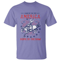 Funny 4th of July Western Cowboy T Shirt America Land Of The Yee Home Of The Haw - Wonder Print Shop