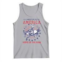 Funny 4th of July Western Cowboy Tank Top America Land Of The Yee Home Of The Haw - Wonder Print Shop