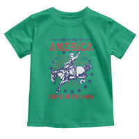 Funny 4th of July Western Cowboy Toddler T Shirt America Land Of The Yee Home Of The Haw - Wonder Print Shop