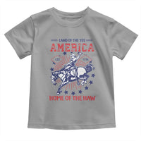 Funny 4th of July Western Cowboy Toddler T Shirt America Land Of The Yee Home Of The Haw - Wonder Print Shop