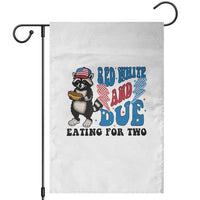 Funny 4th Of July Pregnancy Announcement Racoon Garden Flag Red White And Due Eating For Two - Wonder Print Shop