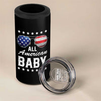Funny All American Baby 4th Of July 4 in 1 Can Cooler Tumbler Family Matching Sunglasses - Wonder Print Shop