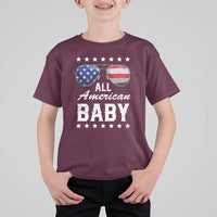 Funny All American Baby 4th Of July T Shirt For Kid Family Matching Sunglasses - Wonder Print Shop