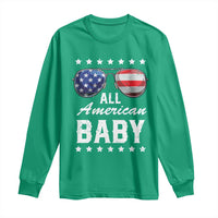 Funny All American Baby 4th Of July Long Sleeve Shirt Family Matching Sunglasses - Wonder Print Shop