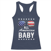 Funny All American Baby 4th Of July Racerback Tank Top Family Matching Sunglasses - Wonder Print Shop