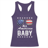 Funny All American Baby 4th Of July Racerback Tank Top Family Matching Sunglasses - Wonder Print Shop