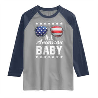Funny All American Baby 4th Of July Raglan Shirt Family Matching Sunglasses - Wonder Print Shop