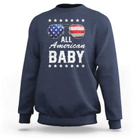 Funny All American Baby 4th Of July Sweatshirt Family Matching Sunglasses - Wonder Print Shop