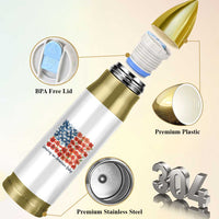 Funny 4th Of July Pregnancy Announcement Bullet Tumbler Growing An American Baby USA Flag Flowers - Wonder Print Shop