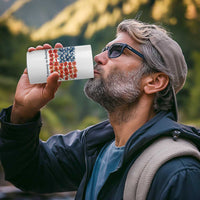 Funny 4th Of July Pregnancy Announcement 4 in 1 Can Cooler Tumbler Growing An American Baby USA Flag Flowers - Wonder Print Shop