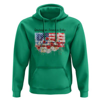 Funny 4th Of July Pregnancy Announcement Hoodie Growing An American Baby USA Flag - Wonder Print Shop