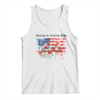 Funny 4th Of July Pregnancy Announcement Tank Top Growing An American Baby USA Flag - Wonder Print Shop