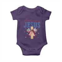 Funny America Needs Jesus Baby Onesie 4th Of July Patriotic Christian Coquette Bow - Wonder Print Shop