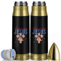 Funny America Needs Jesus Bullet Tumbler 4th Of July Patriotic Christian Coquette Bow - Wonder Print Shop