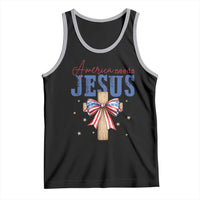 Funny America Needs Jesus Tank Top 4th Of July Patriotic Christian Coquette Bow - Wonder Print Shop