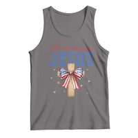 Funny America Needs Jesus Tank Top 4th Of July Patriotic Christian Coquette Bow - Wonder Print Shop