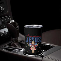 Funny America Needs Jesus Tumbler Cup 4th Of July Patriotic Christian Coquette Bow - Wonder Print Shop