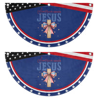 Funny America Needs Jesus Patriotic Fan Flag 4th Of July Christian Coquette Bow