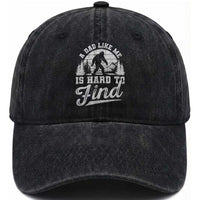 Funny A Dad Like Me Is Hard To Find Washed Cotton Baseball Cap Bigfoot Dad Fathers Day
