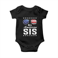 Funny All American Sis 4th Of July Baby Onesie Family Matching Sunglasses - Wonder Print Shop