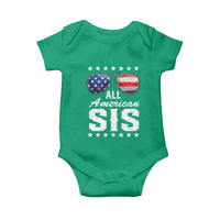 Funny All American Sis 4th Of July Baby Onesie Family Matching Sunglasses - Wonder Print Shop