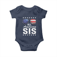 Funny All American Sis 4th Of July Baby Onesie Family Matching Sunglasses - Wonder Print Shop