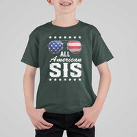 Funny All American Sis 4th Of July T Shirt For Kid Family Matching Sunglasses - Wonder Print Shop