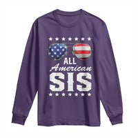 Funny All American Sis 4th Of July Long Sleeve Shirt Family Matching Sunglasses - Wonder Print Shop