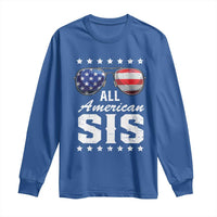 Funny All American Sis 4th Of July Long Sleeve Shirt Family Matching Sunglasses - Wonder Print Shop