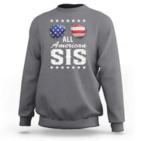 Funny All American Sis 4th Of July Sweatshirt Family Matching Sunglasses - Wonder Print Shop