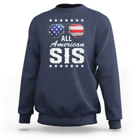 Funny All American Sis 4th Of July Sweatshirt Family Matching Sunglasses - Wonder Print Shop