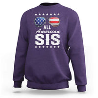 Funny All American Sis 4th Of July Sweatshirt Family Matching Sunglasses - Wonder Print Shop