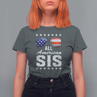 Funny All American Sis 4th Of July T Shirt For Women Family Matching Sunglasses - Wonder Print Shop