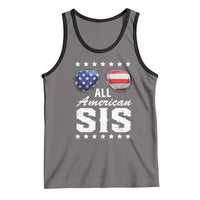 Funny All American Sis 4th Of July Tank Top Family Matching Sunglasses - Wonder Print Shop