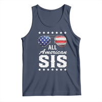 Funny All American Sis 4th Of July Tank Top Family Matching Sunglasses - Wonder Print Shop