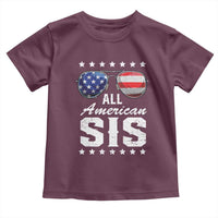 Funny All American Sis 4th Of July Toddler T Shirt Family Matching Sunglasses - Wonder Print Shop