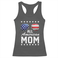 Funny All American Mom 4th Of July Racerback Tank Top Family Matching Sunglasses - Wonder Print Shop