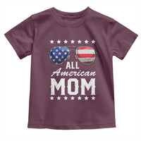 Funny All American Mom 4th Of July Toddler T Shirt Family Matching Sunglasses - Wonder Print Shop