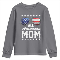 Funny All American Mom 4th Of July Youth Sweatshirt Family Matching Sunglasses - Wonder Print Shop