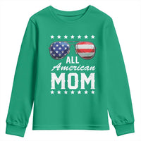 Funny All American Mom 4th Of July Youth Sweatshirt Family Matching Sunglasses - Wonder Print Shop