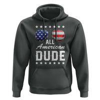 Funny All American Dude 4th Of July Hoodie Family Matching Sunglasses - Wonder Print Shop